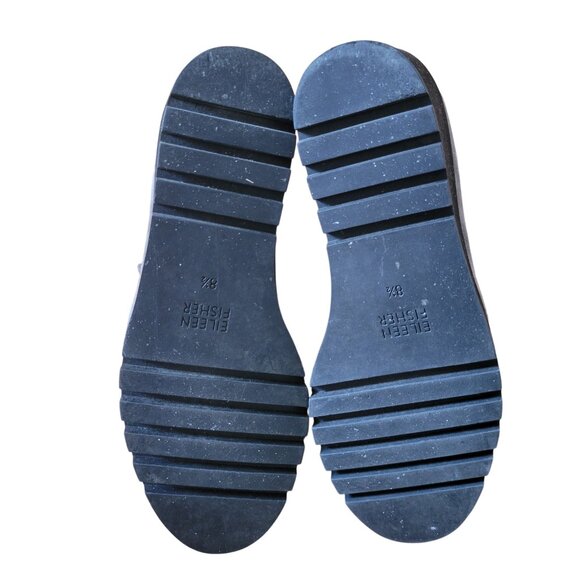 Eileen‎ Fisher Taupe Leather Suede Wedge Ankle Boots Zipper 8.5 ALTO - Picture 5 of 10